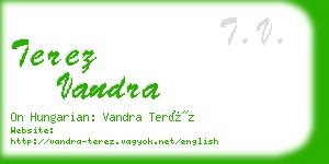 terez vandra business card